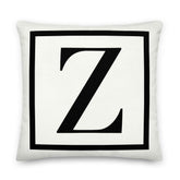 Letter Z Border Monogram Decorative Throw Pillow Cushion, Pillow, $ 71.50, A Moment Of Now™